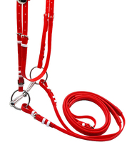 Rênes en plomb tressées collier de tête bride en nylon Hackamore corde de coton cuir cheval Tack western cheval licou bride