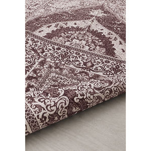 Tapis rectangulaire double face à motifs bordeaux 9x12, style persan, en jute, 10mm, motifs abstraits pour adolescents - Product Image 2