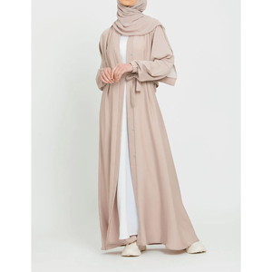Livraison rapide 2025 nouveau Abaya Femmes Robe Musulmane Nida à volants Style une pièce Jilbab Abaya femmes Robe musulmane - Product Image 5