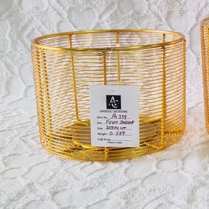 Recién llegado, cesta de frutas de hierro, redonda, más vendida para decoración navideña interior y exterior, elegante y práctica - Product Image 1