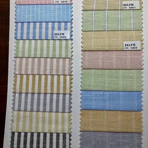 Tela de Algodón y Lino a Rayas para Selfies, Material Premium para Camisas, D No 1027 - Product Image 1