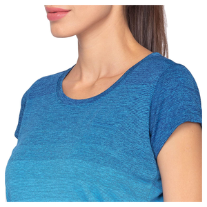 Camiseta de entrenamiento transpirable para mujer, pantalones cortos de manga corta para gimnasio, Yoga, deportes, correr - Product Image 4