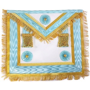 TABLIER DE RÉGLEMENTATION DU CANADA MASTER MASON BLUE LODGE-BLEU CIEL AVEC ROSETTES - Product Image 1