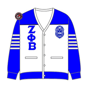 Zeta Phi Beta Finer Embroidery Women Acrylic Cardigans | ZOB Sorority Embroidered Ladies Custom Style Cardigan <b>Sweater</b> - Product Image 6