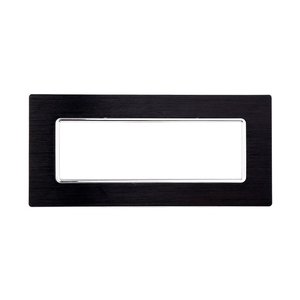 Etroit solare serie 6P piastra in alluminio, colore nero, compatibile con Bticino Matix-materiali elettrici/compatibile - Product Image 1