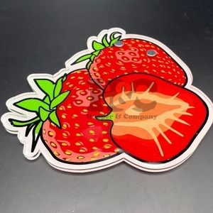 Strawberry Lash Tile Pink Acrylic Bow Lash Tray Tile Sustainable Bow Lash Holder Makeup Eyelash Tile mink Logo Solid Tray - Product Image 1