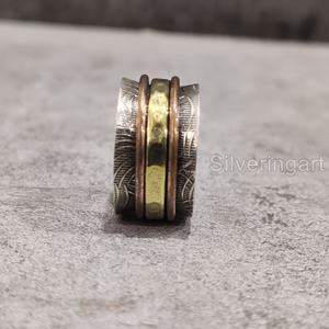 Infinity Spinner Band Bague Bohème Bague en Argent Sterling 925 pour Femmes Anneau de Pouce Fidget Bijoux Faits à la Main Party Yoga Mens Spinner Ring - Product Image 4