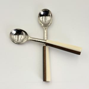 Ensemble de cuillères à glace en acier inoxydable unique pour mariage occidental, durable, miroir argenté, pour les fêtes et l'usage domestique - Product Image 2