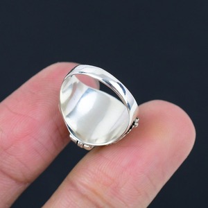 Anillo de estilo bohemio de Plata de Ley 925 hecho a mano con piedras preciosas de labradorita de diseño clásico para mujer, regalo de boda - Product Image 5