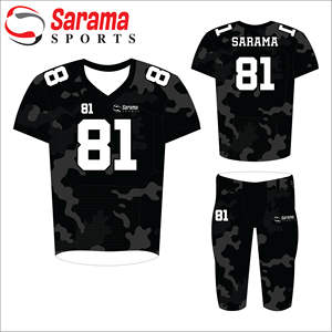 Ensembles en gros d'uniformes de football américain de camouflage d'adultes avec la sublimation faite sur commande de conception pour l'équipe de la jeunesse, - Product Image 2
