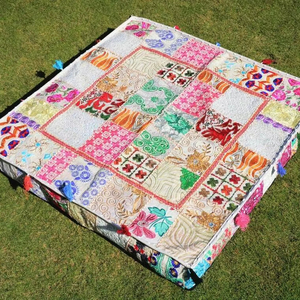 Wholesale Handcrafted Cotton <b>Dog</b> <b>Bed</b> Cover Square Floor Pillow Case Patchwork Festival Pattern Cushion <b>for</b> Home or Pet Stores - Product Image 1