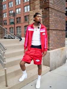 Custom Printing Two Piece Zip up Cargo <b>Shorts</b> and <b>Short</b> <b>Sleeve</b> <b>Jacket</b> Sets Polyester Nylon Windbreak <b>Shorts</b> Set Tracksuit Men - Product Image 2