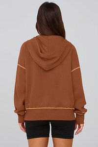 Qualité supérieure Polaire Coton Surdimensionné Goutte Épaule Pull Sweat Femme Hoodies Personnalisé Recadrée Ras Du Cou Sweat Femmes - Product Image 2