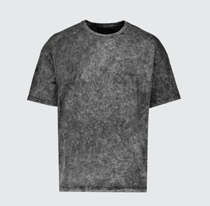 Camiseta Personalizada de Manga Corta Extra Grande, 100% Algodón, Gruesa, Transpirable, Lavada con Ácido, para Hombre - Product Image 1