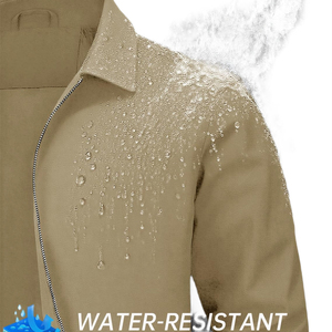 Streetwear de luxe vestes pour hommes toile lourde logo personnalisé coton vierge fermeture éclair homme vestes Vintage respirant travail veste pour homme - Product Image 5