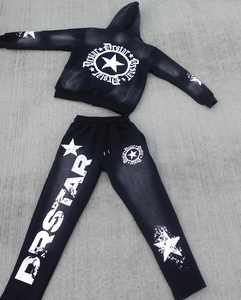 Pull à capuche en éponge française 100% coton avec logo personnalisé pour hommes Streetwear surdimensionné avec une impression bouffante de haute qualité en polaire pour hommes - Product Image 2