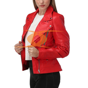 Chaqueta de cuero transpirable de invierno para hombre de la mejor calidad diseño OEM personalizado para niñas a prueba de viento y de talla grande impresa y con cuentas - Product Image 2