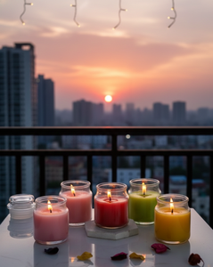 Velas de parafina en frasco de vidrio, llama brillante, acabado suave, fragancia duradera, ideal para decoración del hogar, restaurantes y regalos. - Product Image 2