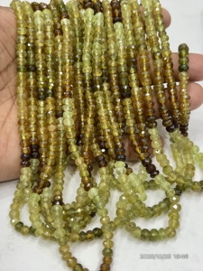 Cuentas de Rondelle sombreadas de granate Grosular Natural cortadas a mano, hebra facetada de 5-6MM de 16 pulgadas para fabricación de joyas DIY - Product Image 5