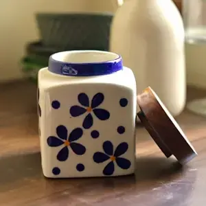 Pot en céramique fait main pour le thé, le café et le sucre, pot en céramique design pour l'organisation du comptoir de cuisine par HAND MADE CRAFT - Product Image 3