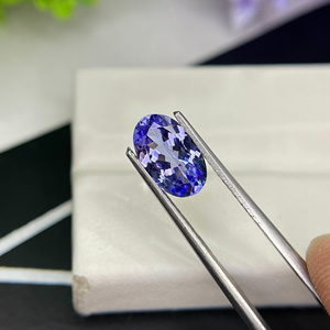 Vente en gros de pierres précieuses en vrac de tanzanite naturelle, loupe de couleur bleue, forme ovale à facettes propres pour la fabrication de bijoux - Product Image 2
