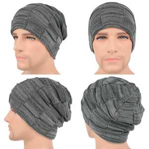 Logotipo personalizado Nuevo diseño Jacquard Letras Logo Acrílico Unisex Gorros de lana Precio barato al por mayor Unisex Gorro de punto - Product Image 5