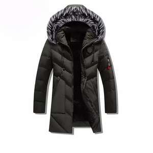 High Quality Eco-Friendly Breathable Winter Parka Men's Stand Collar Bomber Jacket Windproof Casual Outerwear Regular Length - Product Image 3