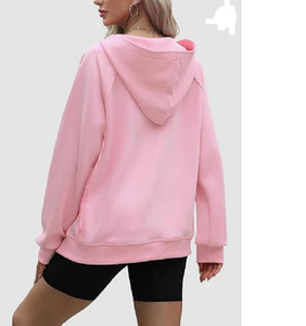 Sudaderas con capucha para mujer, jersey de manga larga de algodón 100%, Tops blancos, sudaderas con capucha y sudaderas para mujer a precio razonable - Product Image 2