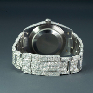 Huge Black Dial Fully Iced Out Diamond <b>Watch</b> / Solid 18k Gold Luxurious <b>Watch</b> - Ideal Gift for Hip Hop Lovers - Product Image 4