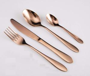 Cubiertos de lujo de acero inoxidable, cuchillo, tenedor y cuchara, cubiertos dorados, juego de cubiertos con regalo - Product Image 5