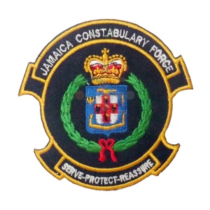 Écusson personnalisé OEM brodé à la main, en feutre écologique, thermocollant, de forme ronde, pour vêtements, style esthétique, type fanion - Product Image 1