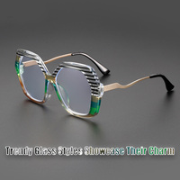Haute Qualité Styles Mixtes Assortis Hommes Femmes Acétate Cadres Optique Lunettes En Gros Nouveau Style Cat Eye Lunettes Cadres
