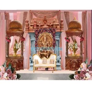 เวทีงานแต่งงานธีมมานาวารีแบบดั้งเดิม ดีไซน์เวทีเปิดโล่งที่สวยงามที่สุดสำหรับงานแต่งงาน การตกแต่งเวทีงานแต่งงานที่กำลังเป็นที่นิยมในแคนาดา - Product Image 1