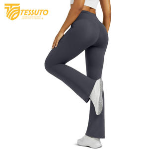 Short de course taille haute en coton/polyester pour femmes pour femmes Fitness Sports Yoga Pantalon avec doublure intérieure Séchage rapide - Product Image 1