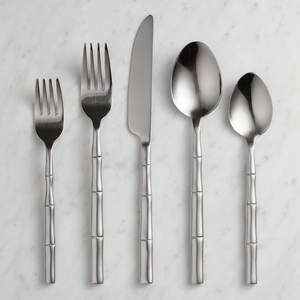 Ensemble de couverts en laiton lourd en acier inoxydable Gold Wave de 5 pièces allant au lave-vaisselle avec poignée d'égouttement pour café nourriture réception de mariage - Product Image 5