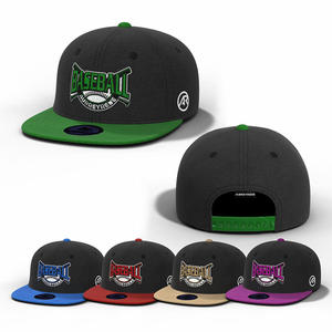 LRT Nouveau Style Plain Flat Brim Trendy Baseball Hats Customized Embroidery Logo High Quality Adjustable Hip Hop Snapback Hats - Product Image 3