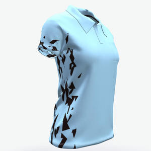 Haut de sport athlétique haute performance pour femme, en polyester tricoté uni, avec broderie personnalisée et impression, style golf, mode - Product Image 1