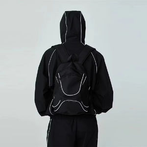 Survêtement de sport surdimensionné et ample en nylon 100 % personnalisé, coupe coupe-vent, style rayé - Product Image 3