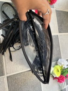 Nouveau design Sac transparent à franges Sac en cuir sculpté élégant usiné à la main Sacs en cuir multi-usages pour femmes multi-usages - Product Image 6