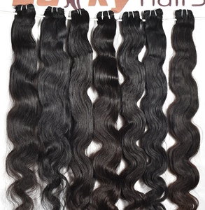 ผมแท้จากอินเดียแบบเวอร์จิ้น เวอร์จิ้น เวนเดอร์ เมชชีน ดับเบิ้ลเวฟท์  ดูเป็นธรรมชาติ  แบบตรง นุ่มลื่น  ไม่ผ่านการแปรรูป  สำหรับต่อผม  โดย Export - Product Image 6