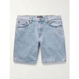 Pantalones cortos de mezclilla desgastados para pantalones cortos de mezclilla OEM, pantalones cortos de mezclilla con cordón de cintura desgastada de estilo callejero informal para hombres para personalizar - Product Image 6