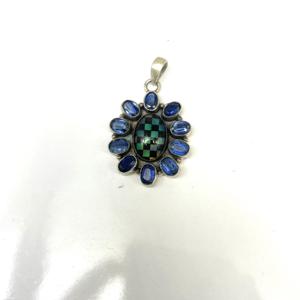 Checker Pendant 925 Sterling Silver Pendant Beautiful Pendant Checker Pendant Fashion Pendant Bohemia Pendant - Product Image 3