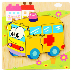 Juguete de rompecabezas de madera hecho a mano para niños Juego de mesa de rompecabezas creativo para aprender Tradebyd - Product Image 1