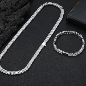 18K Gold\silver Plated moissanite Tennis Chain Necklace 6mm Zircon Hip Hop <b>Fine</b> <b>Jewelry</b> Tennis Chains Necklaces for Women's - Product Image 3
