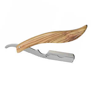 Premium Barber Hair <b>Shaving</b> Razors With <b>Wooden</b> Handle Barber Folding <b>Shaving</b> Razors - Product Image 3