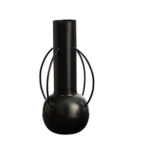 Meilleure vente Vase à fleurs en aluminium finition argent avec corps large et bouche effilée conçu pour les pièces maîtresses - Product Image 4