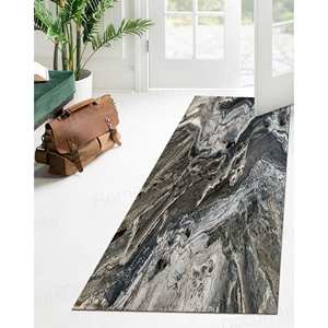 Alfombra Estampada - Moderna, Tinta de Alcohol, Mármol Gris, Personalizada, Piedra Negra y Gris, Puerta Principal, Moderna, Personalizada, Alfombra de Terciopelo de Lujo - Product Image 5