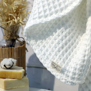 Ensemble de serviettes en jacquard 100% coton fait main, super absorbantes et à séchage rapide, serviettes de bain, serviettes à main et débarbouillettes teintes en fil pour un usage domestique - Product Image 2