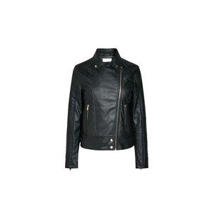 Vestes en cuir décontractées pour femmes en cuir de vache d'hiver, couleur noire, vestes de moto pour femmes, design personnalisé, hauts en cuir pour femmes, manteaux - Product Image 3