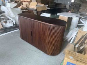 خزانة وسائط متعددة الاستخدامات فاخرة على الطراز الأمريكي من الخشب الصلب صديقة للبيئة لغرفة المعيشة - Product Image 2